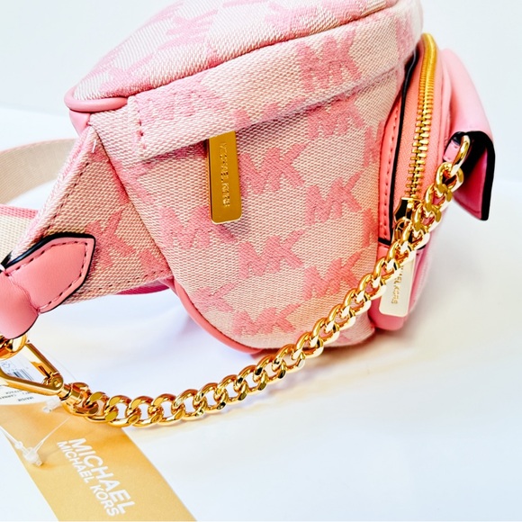 Michael Kors Maisie Large Waist Fanny Belt Pack Crossbody Bag MK Carnation - Picture 11 of 15